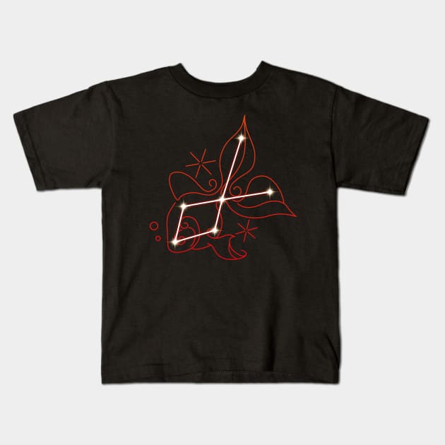 Carassius Auratus Constellation Kids T-Shirt by GachaSlave